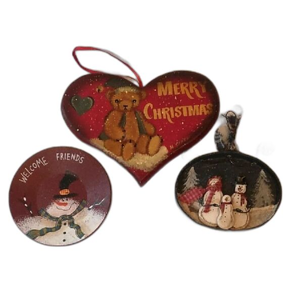 Rustic Christmas Ornament And Decor lot of 3 - Picture 1 of 5